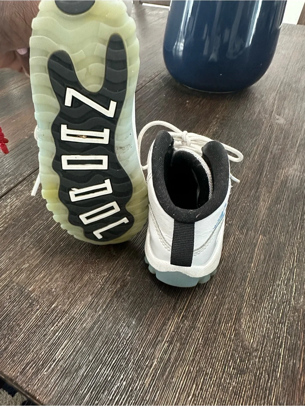 Jordan Kids White and Black High-Top Sneakers